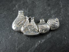 Navajo d'epoca in argento sterling Vaso di ceramica Spilla Kaye