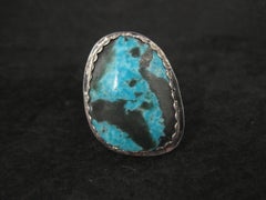 Vintage Navajo Sterling Turquoise Ring Size 7