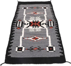 1950's Southwestern-Style Storm Pattern Kilim Rug