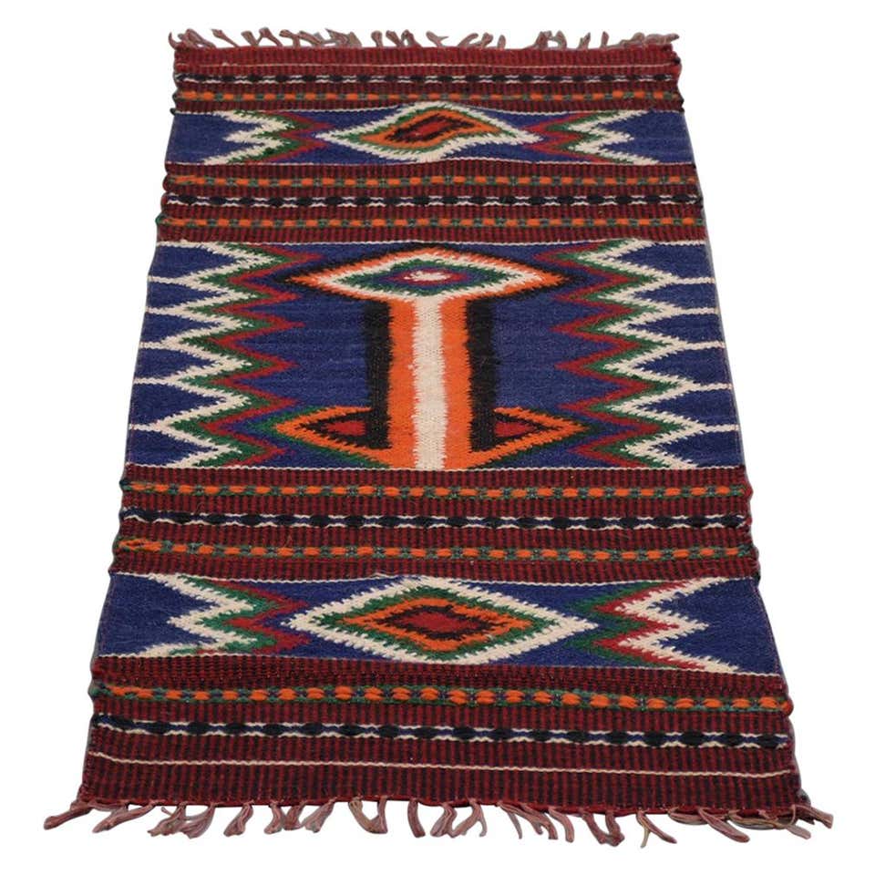 Vintage Dhurrie Rug with Bohemian Southwestern Desert Style For Sale at ...