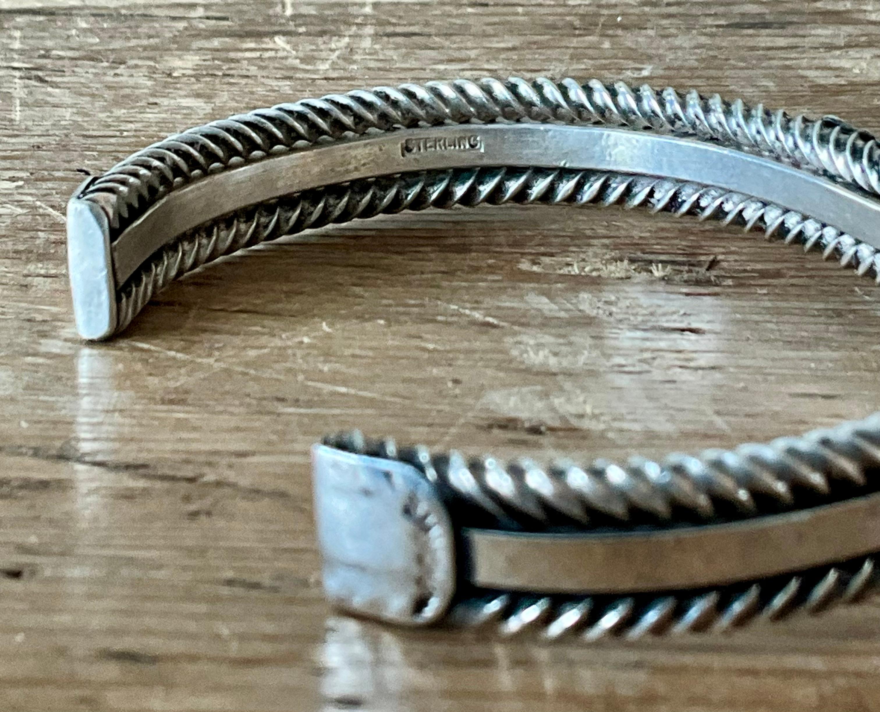 Polsino vintage in turchese Navajo in argento sterling in vendita 4