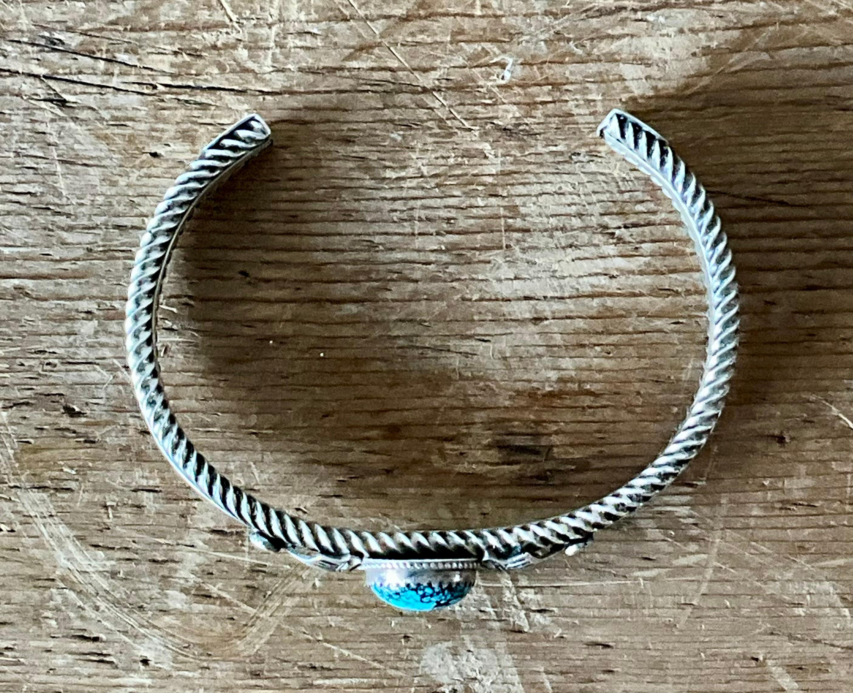 Polsino vintage in turchese Navajo in argento sterling in vendita 3