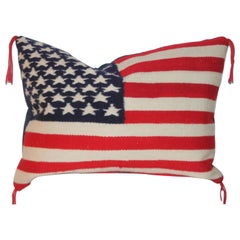 Vintage Navajo Weaving Flag Pillow