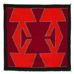 Antique Navajo Weaving, Germantown Wool, circa 1900, Southwestern Art