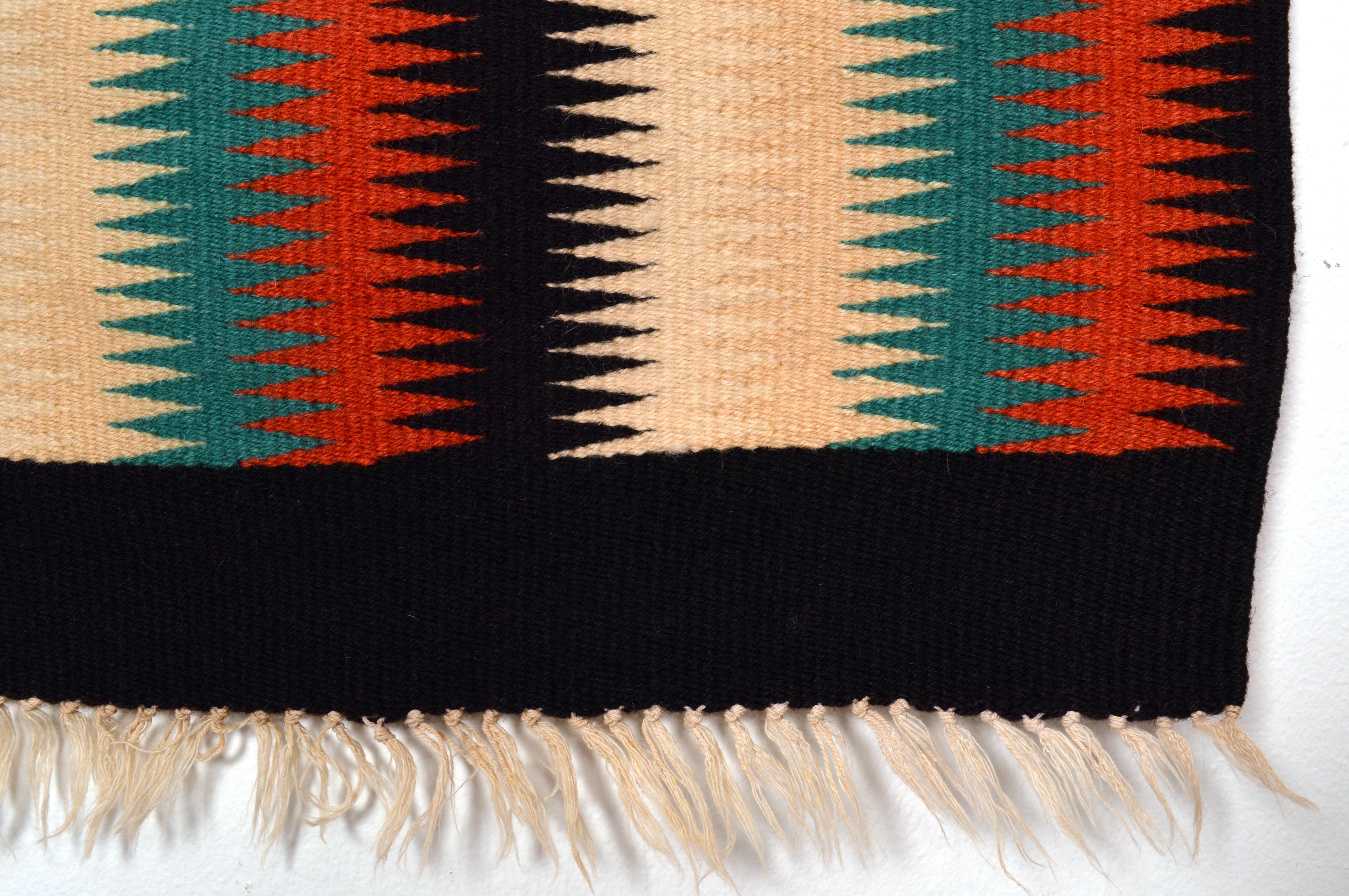 20th Century Vintage Navajo Wool Wall Hanging For Sale