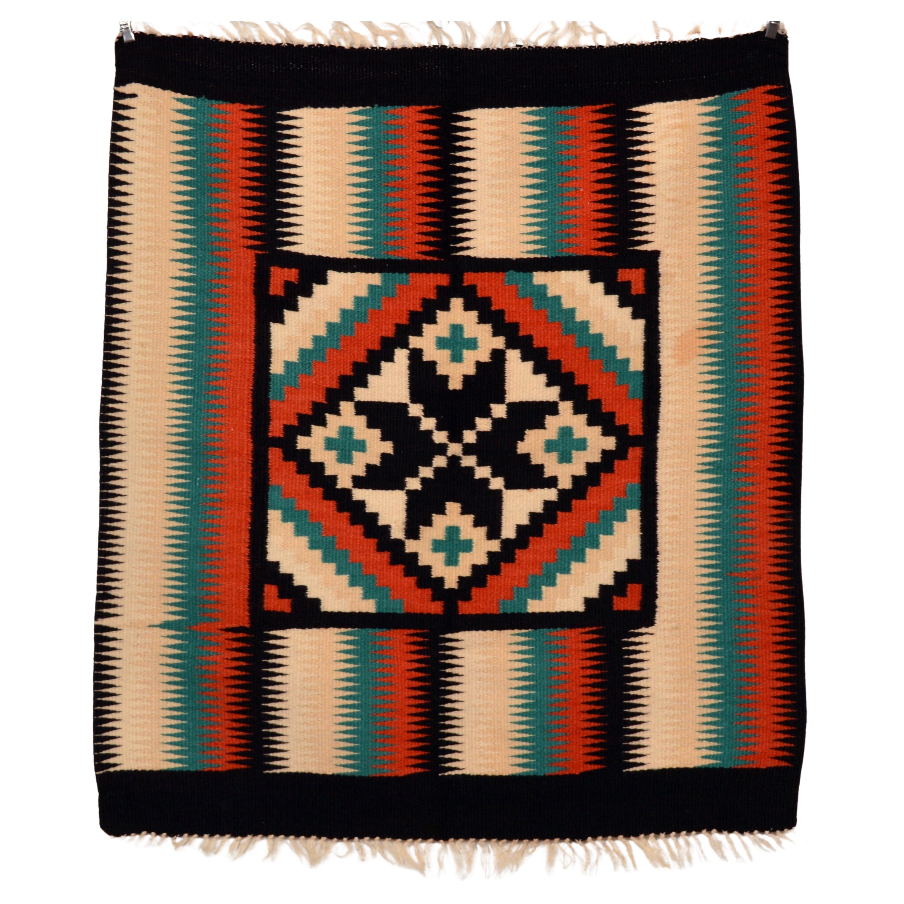 Vintage Navajo Wool Wall Hanging For Sale