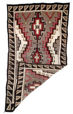 1930s Vintage Navajo Area Rug from Hubbell Trading Post, Ganado, Arizona