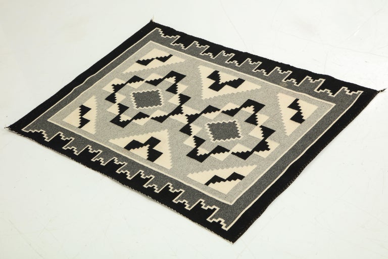 Vintage Navajo Woven Carpet/Saddle Blanket For Sale at 1stDibs