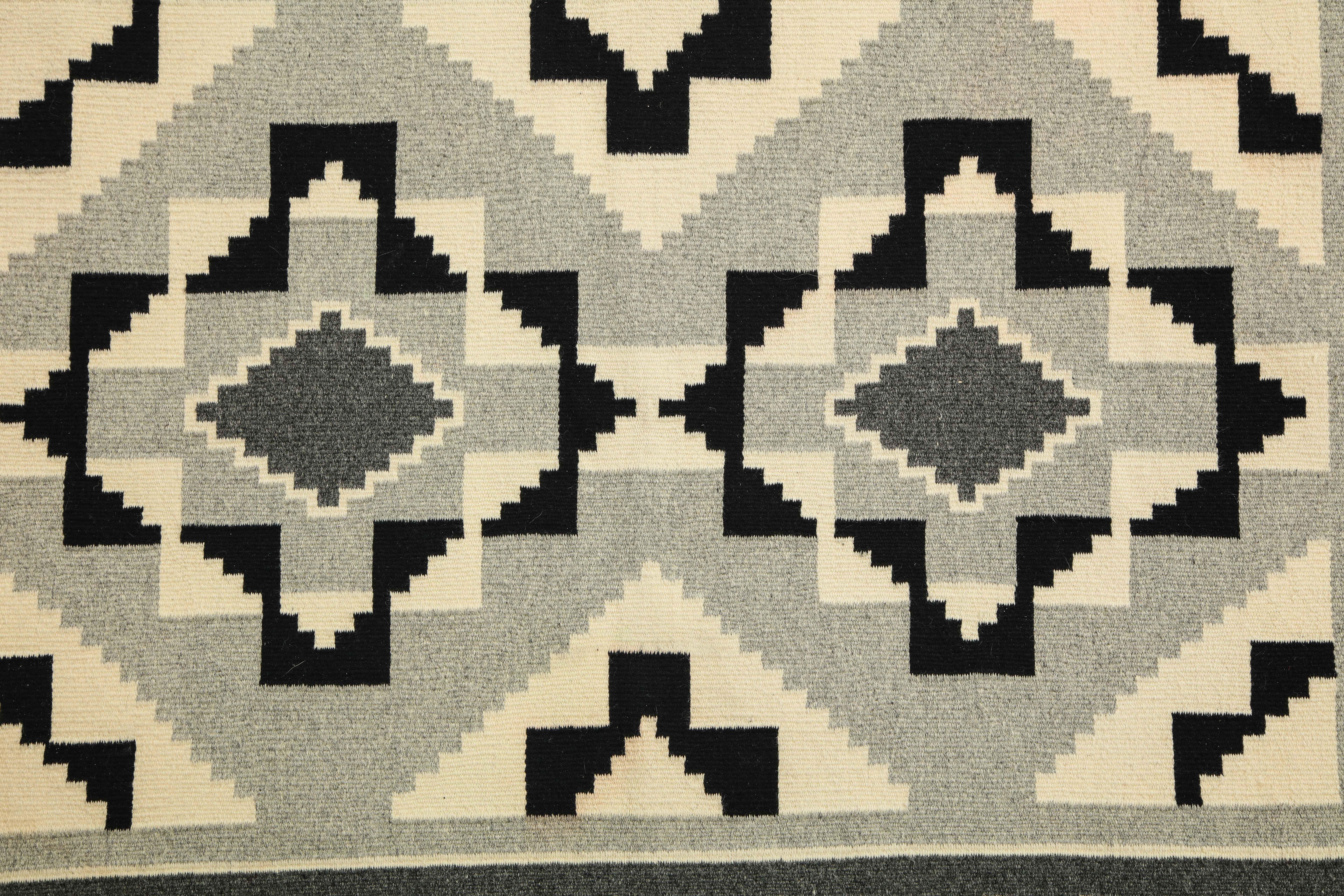 Vintage Navajo Woven Carpet/Saddle Blanket In Good Condition In Brooklyn, NY