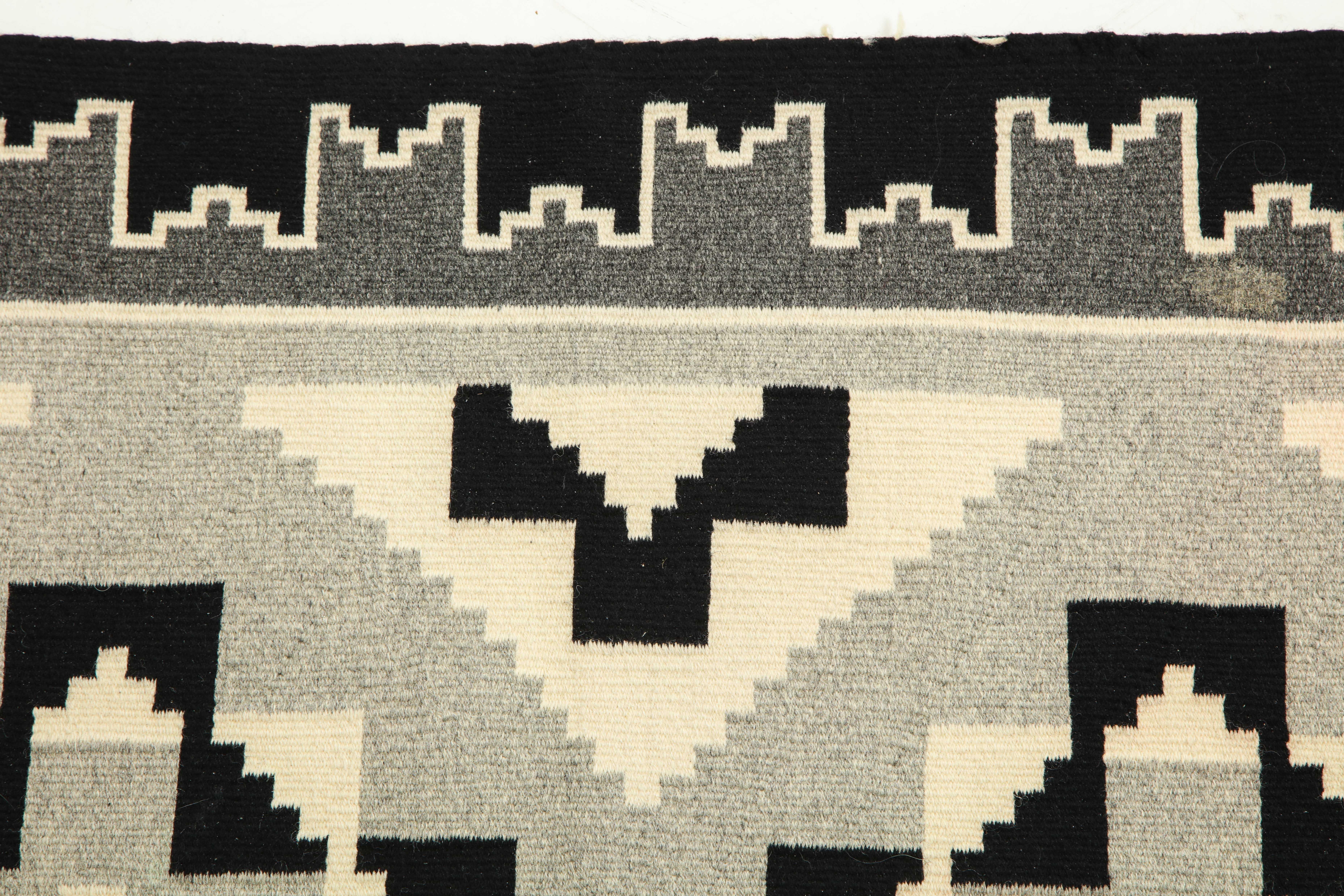 Mid-20th Century Vintage Navajo Woven Carpet/Saddle Blanket