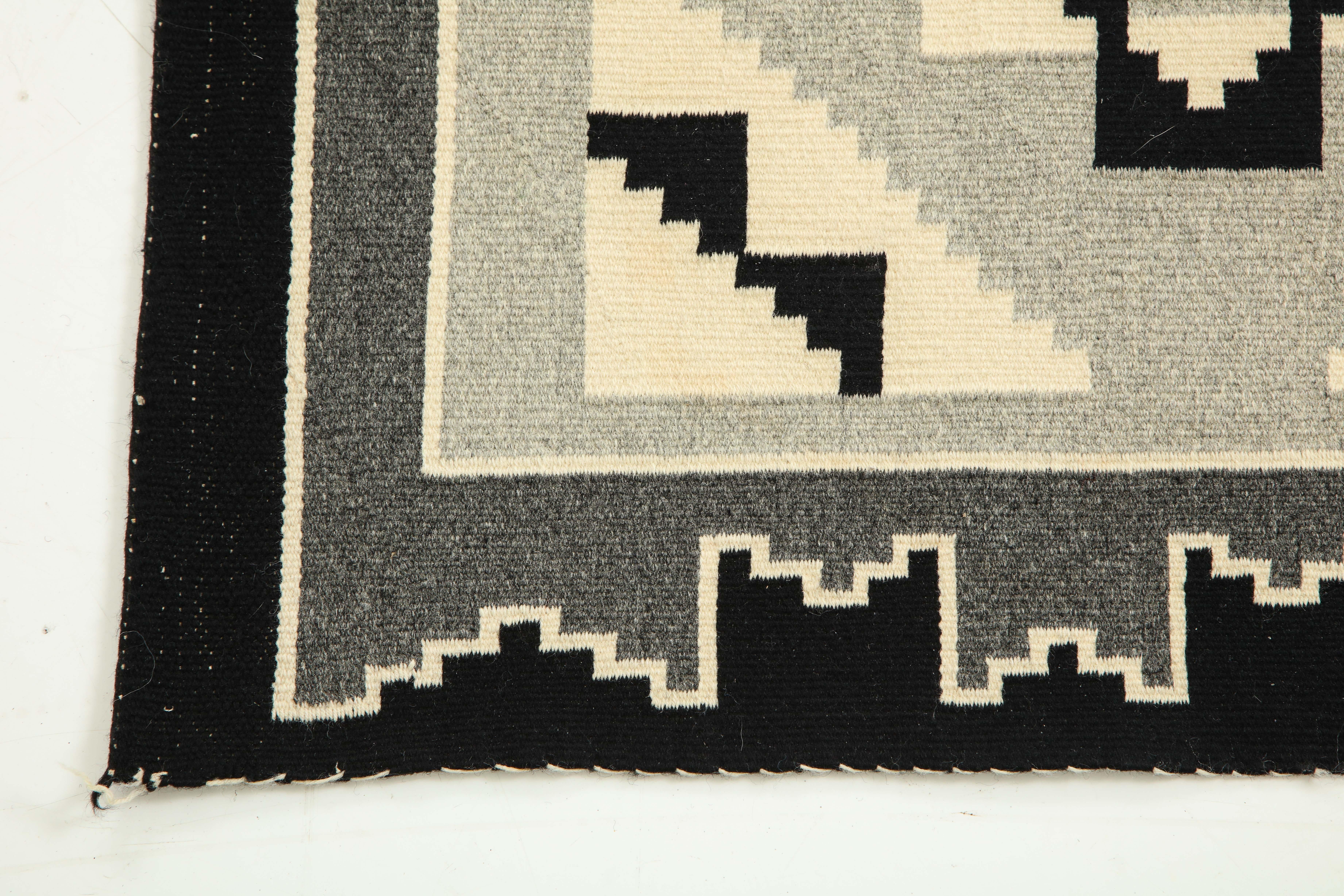 Wool Vintage Navajo Woven Carpet/Saddle Blanket