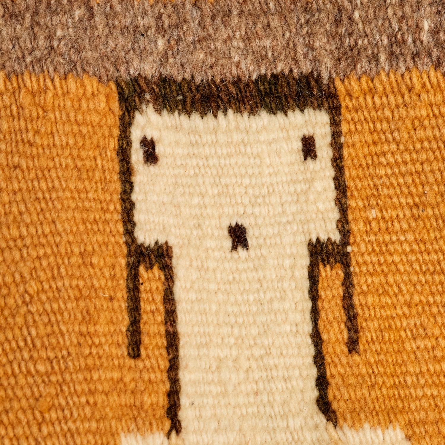 Vintage Navajo Yei Handwoven Wool Rug, American Southwest, 20th Century In Good Condition For Sale In Morristown, NJ