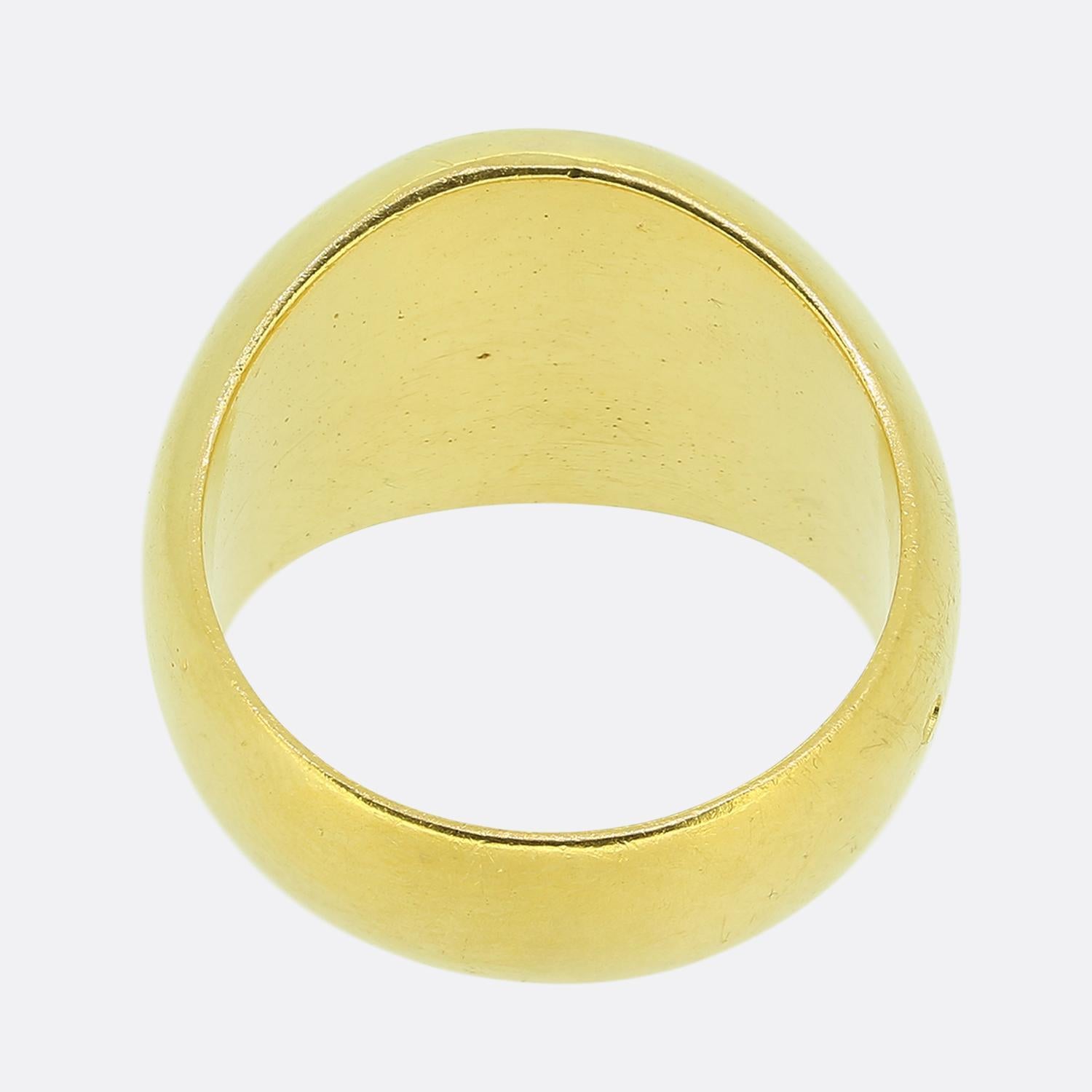 Women's or Men's Vintage Naval Intaglio Signet Ring