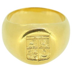 Vintage Naval Intaglio Signet Ring
