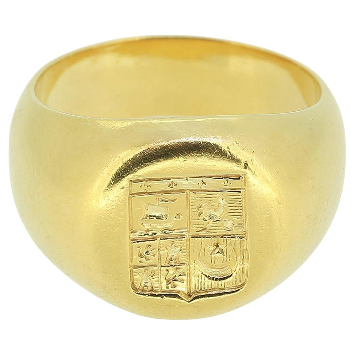 Vintage Naval Intaglio Signet Ring