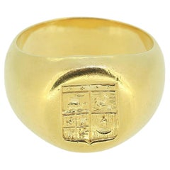 Vintage Naval Intaglio Signet Ring