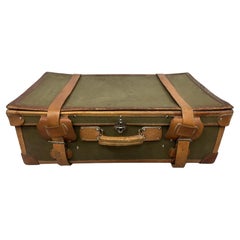 Vintage Naval Suitcase Leather Bound