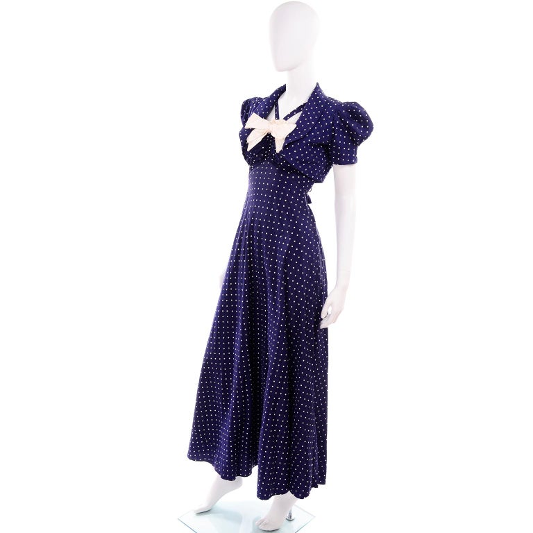 Retro Navy Polka Professional Dress Jacket Combo