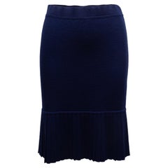 Retro Navy Chanel Boutique Skirt Size US L