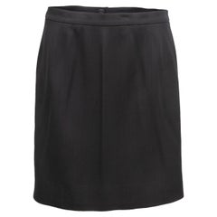 Vintage Navy Chanel Boutique Spring/Summer 1998 Wool Skirt
