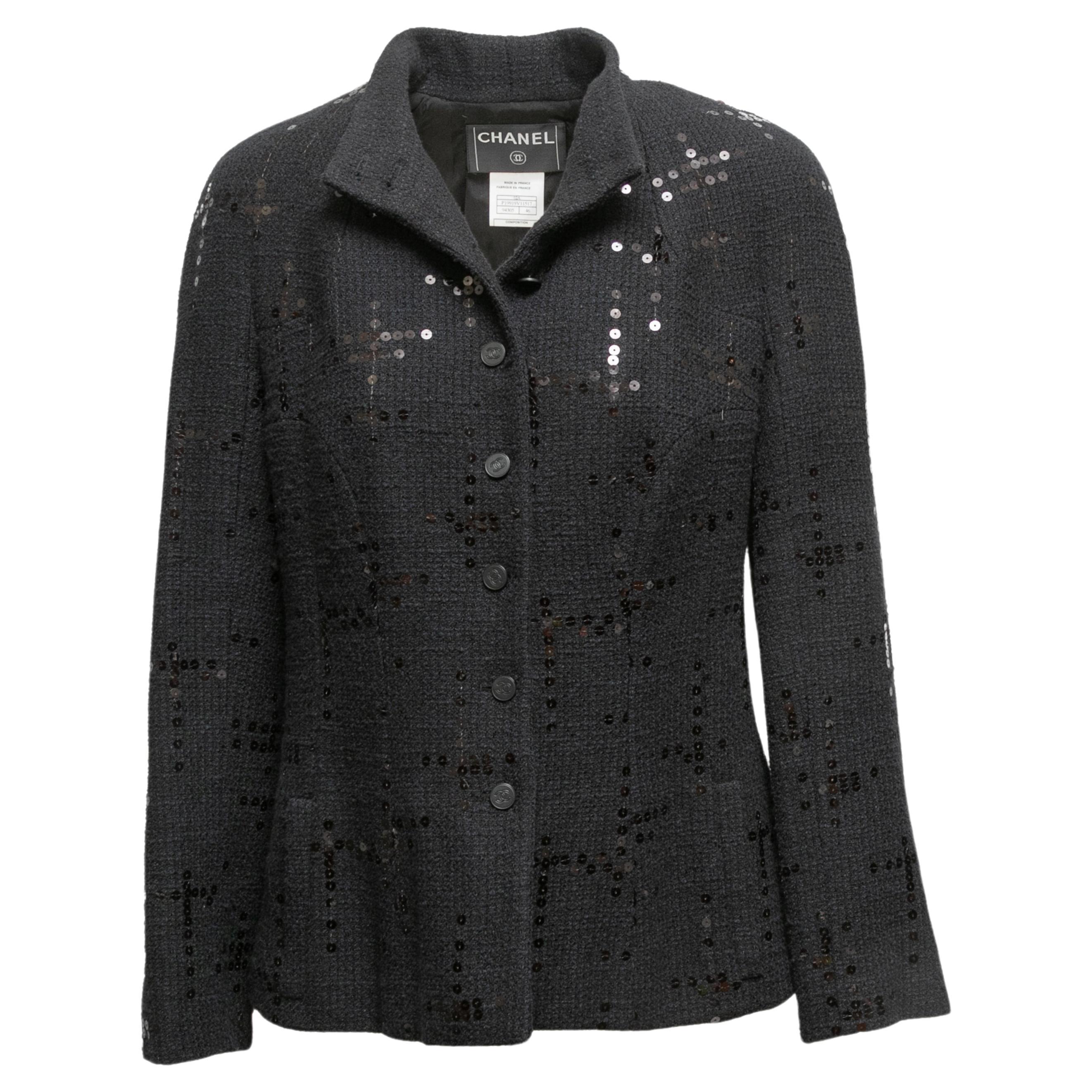 Chanel navy jacket best sale