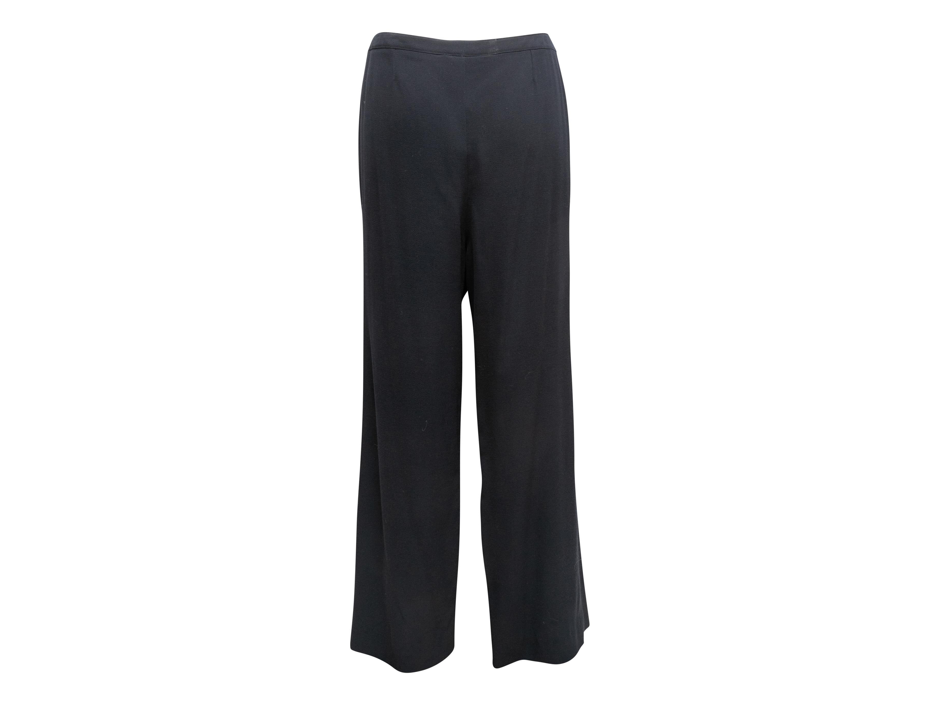 Vintage Navy Chanel Spring/Summer 1999 Wool Trousers Size FR 50 In Good Condition For Sale In New York, NY