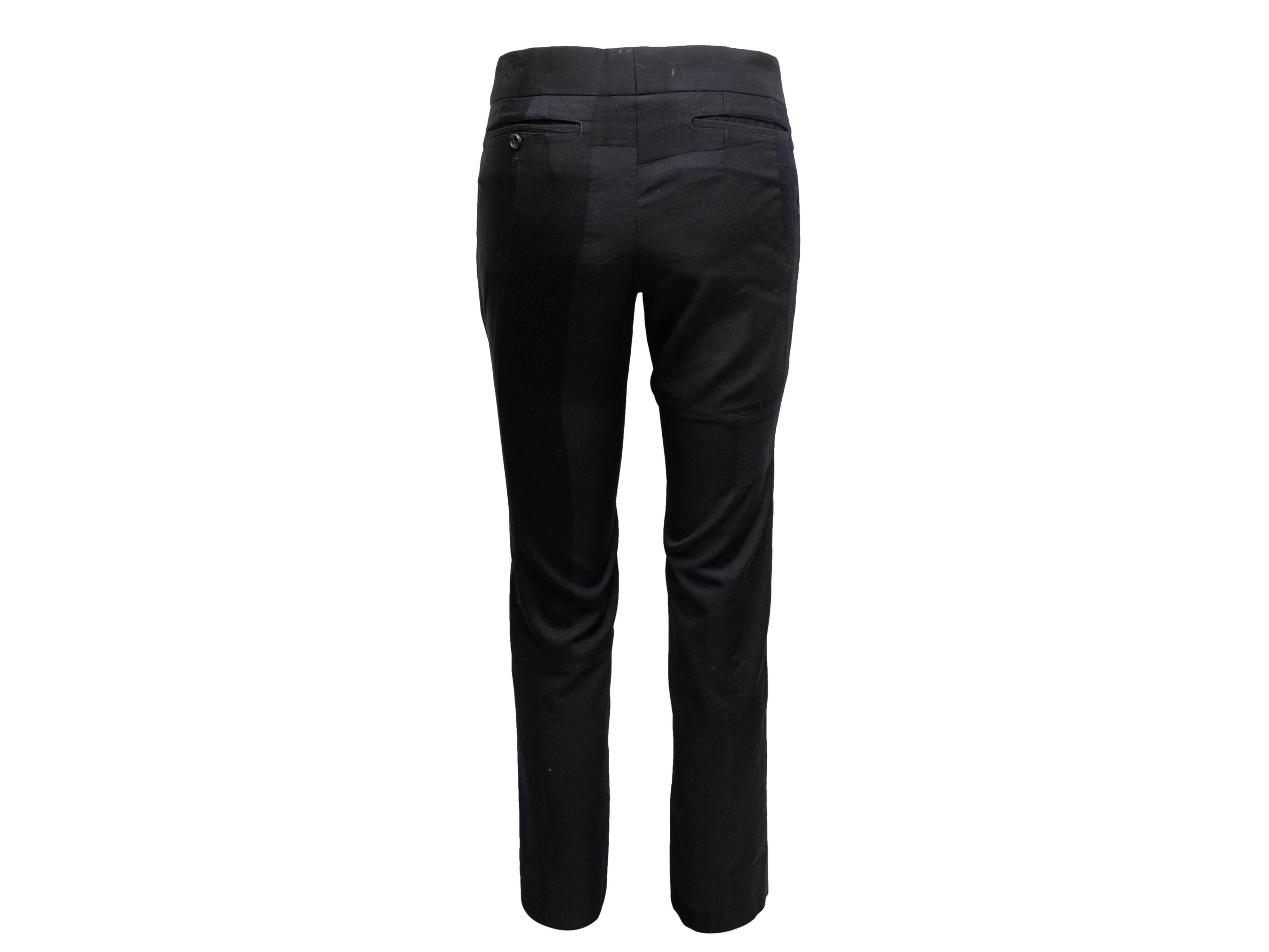Black Vintage Navy Comme des Garcons Fall/Winter 2003 Wool Trousers Size US S For Sale