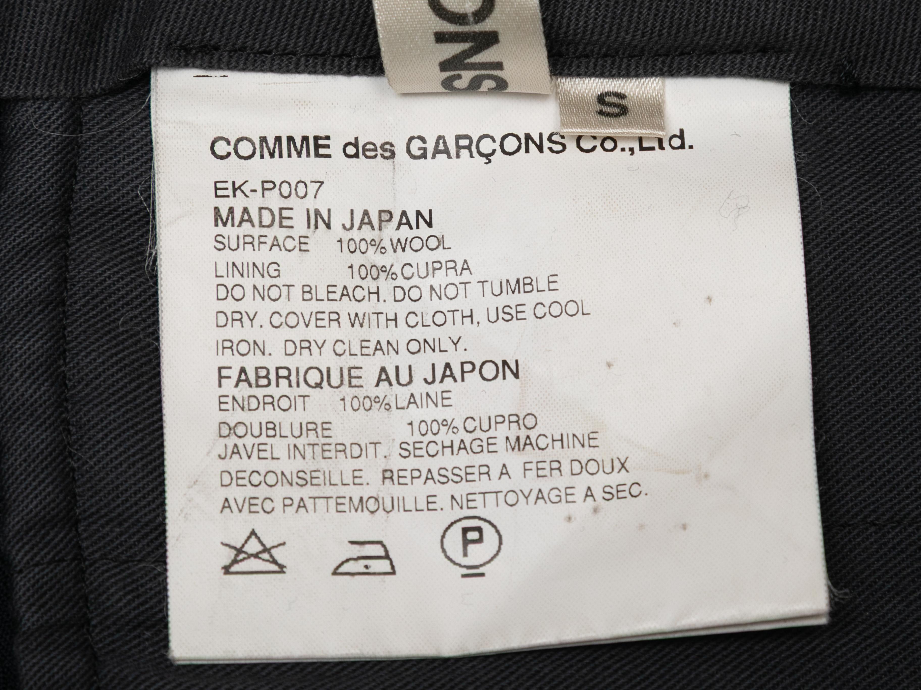 Men's Vintage Navy Comme des Garcons Fall/Winter 2003 Wool Trousers Size US S For Sale