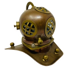 Vintage Navy Diving Helmet Sculptural Figure