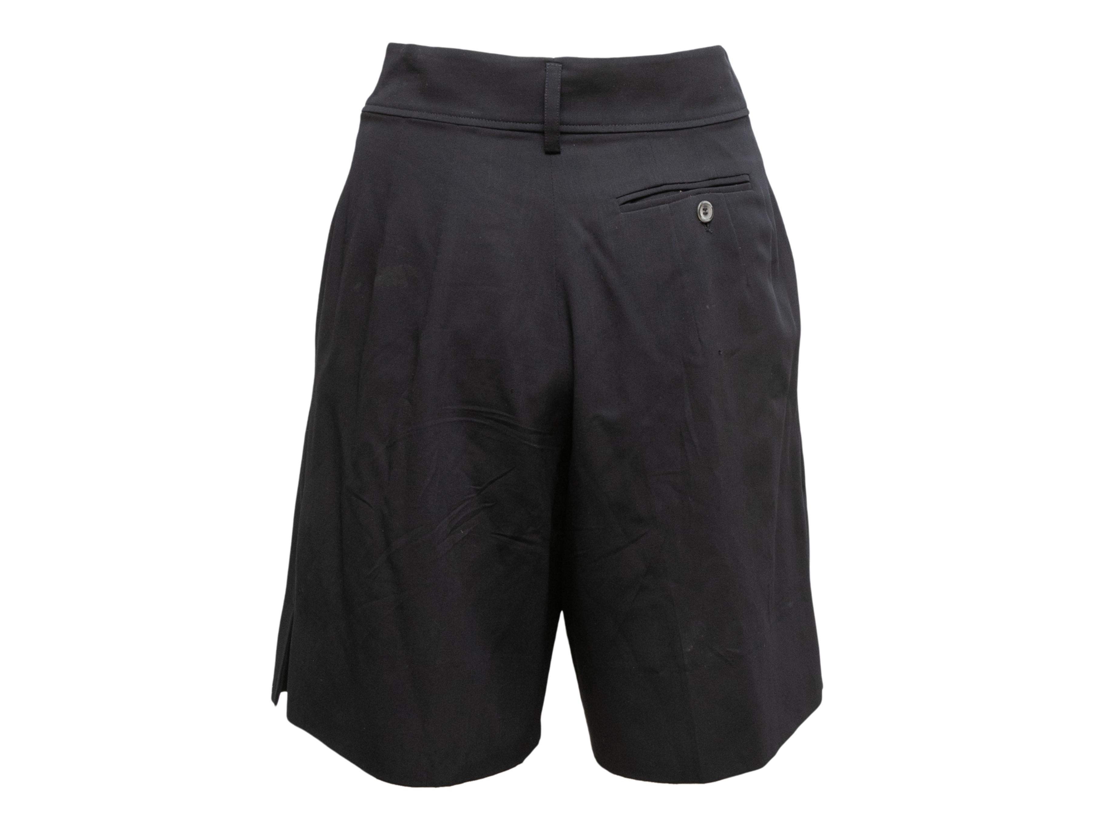 Black Vintage Navy Jil Sander Wool Mid-Length Shorts