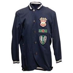 Vintage Navy & Multicolor Kansai Yamamoto Patch-Embellished Jacket Size US M