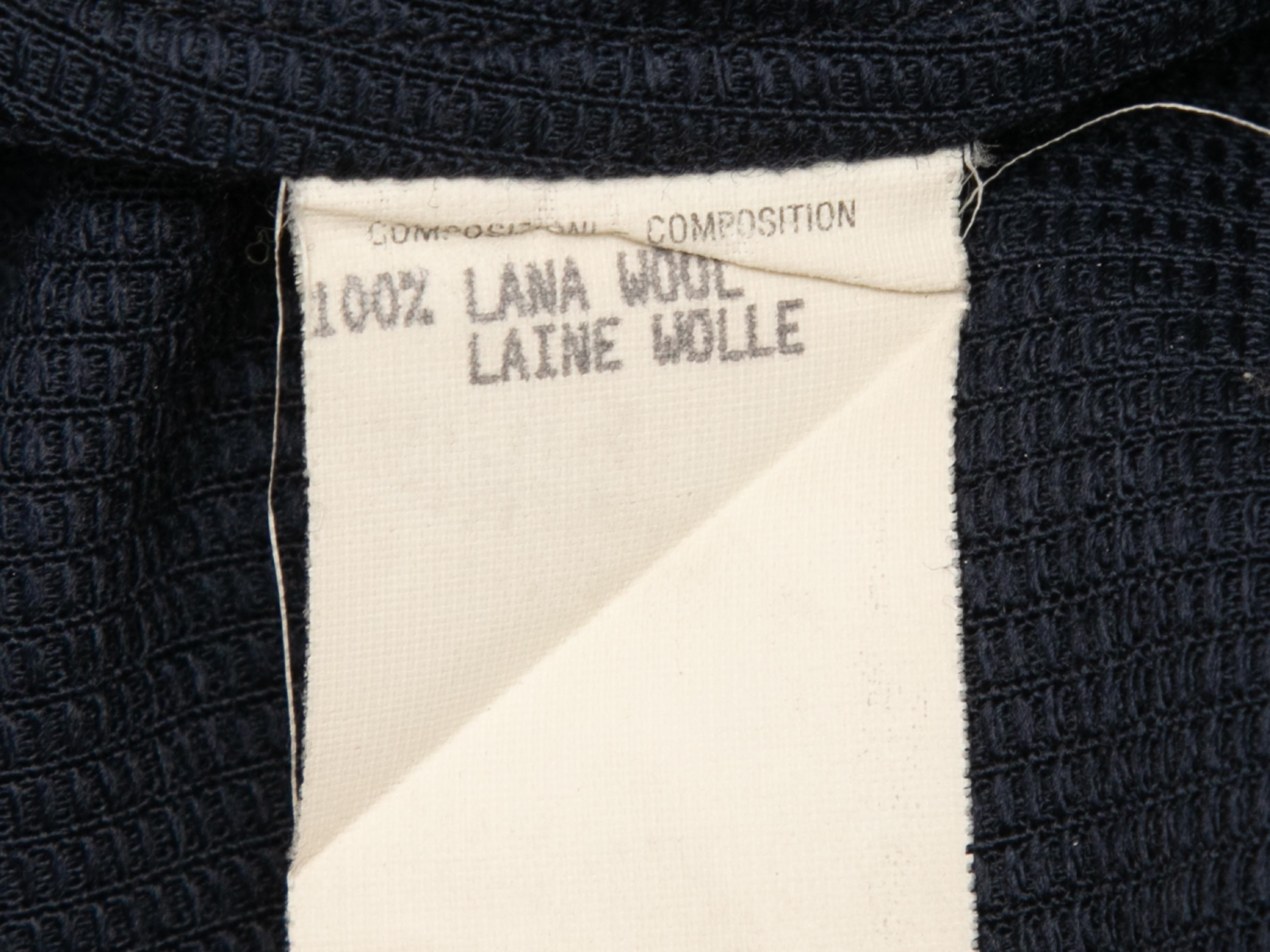 Vintage Navy Romeo Gigli Wolle Scoop Neck Blazer Größe IT 40 1
