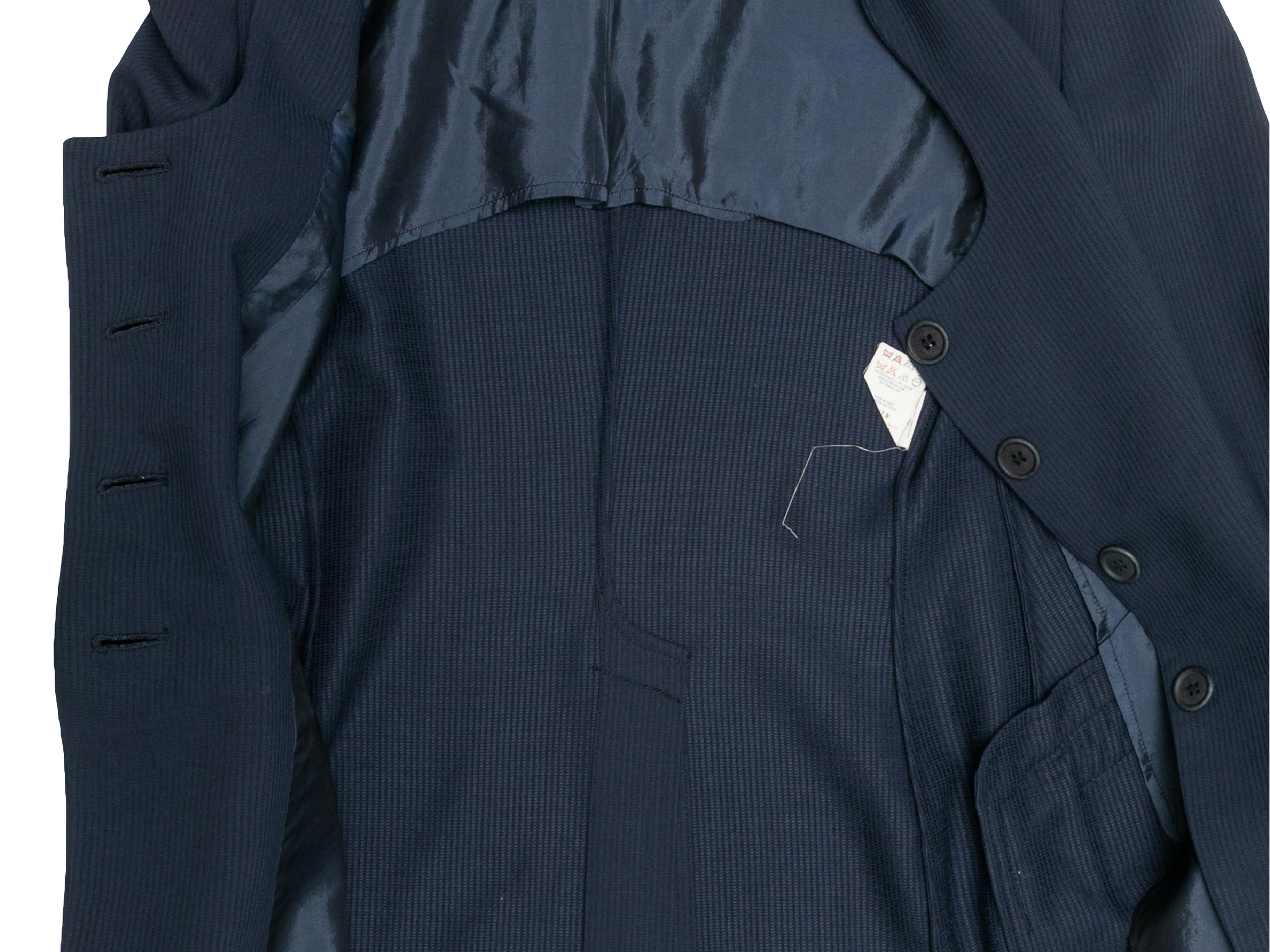 Vintage Navy Romeo Gigli Wolle Scoop Neck Blazer Größe IT 40 2