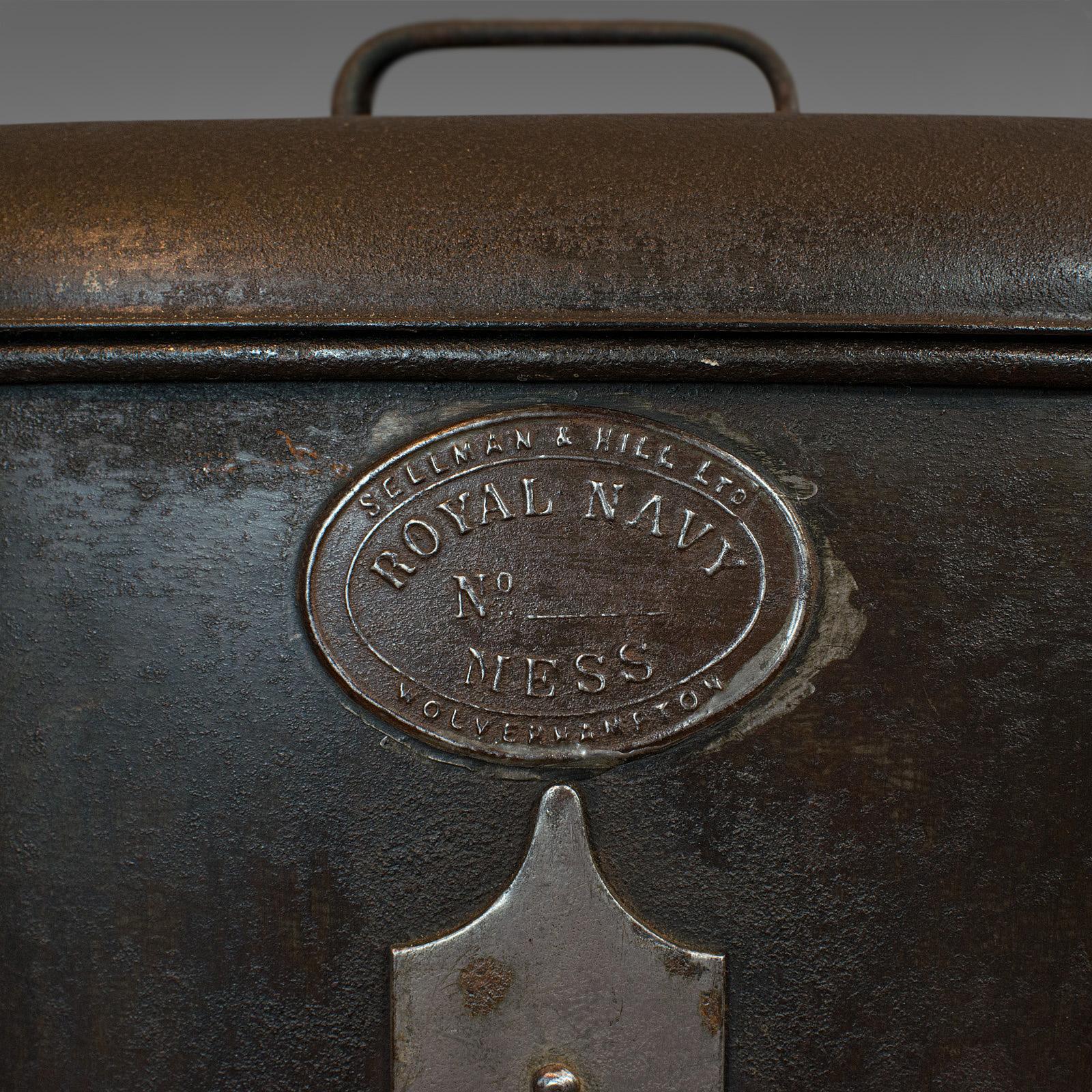 Vintage Navy Rum Kettle, English, Steel, Mess Fanny, Sellman and Hill circa 1950 6