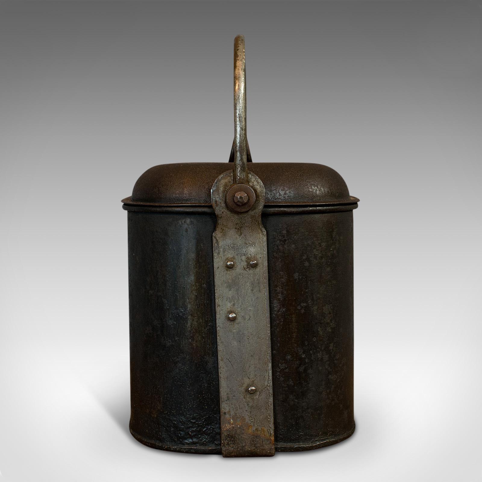20th Century Vintage Navy Rum Kettle, English, Steel, Mess Fanny, Sellman and Hill circa 1950