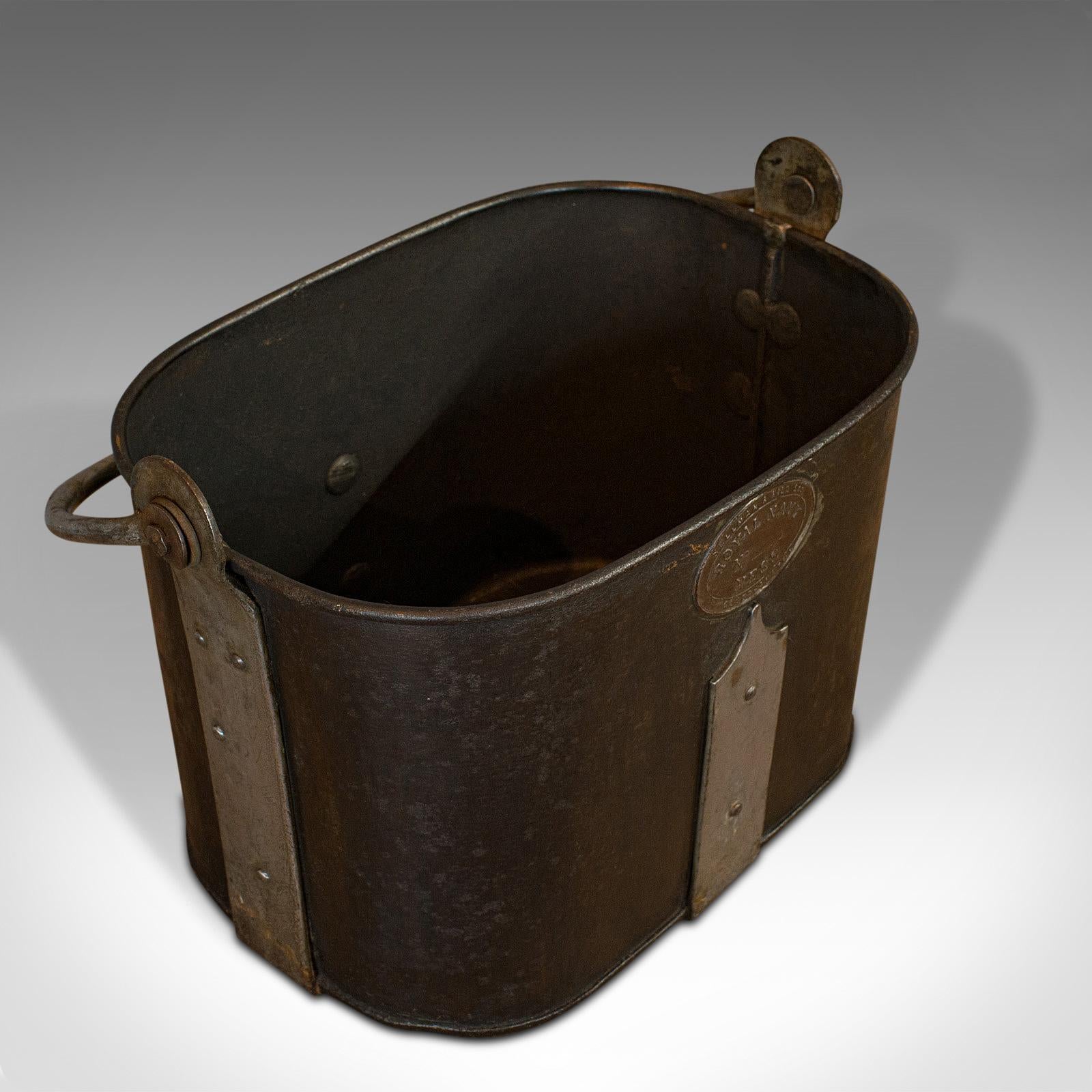 Vintage Navy Rum Kettle, English, Steel, Mess Fanny, Sellman and Hill circa 1950 4