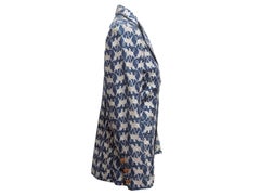Vintage Navy & White Gaultier Jeans Fall/Winter 1994 Pegasus Motif Blazer Size U