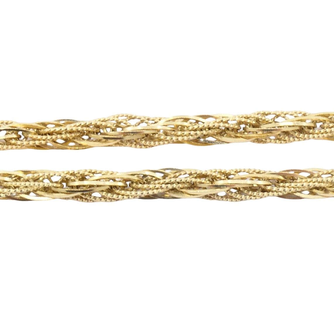 Donna Collana vintage in oro 14k con ciondolo di diamanti e citrino con catena a spirale in vendita