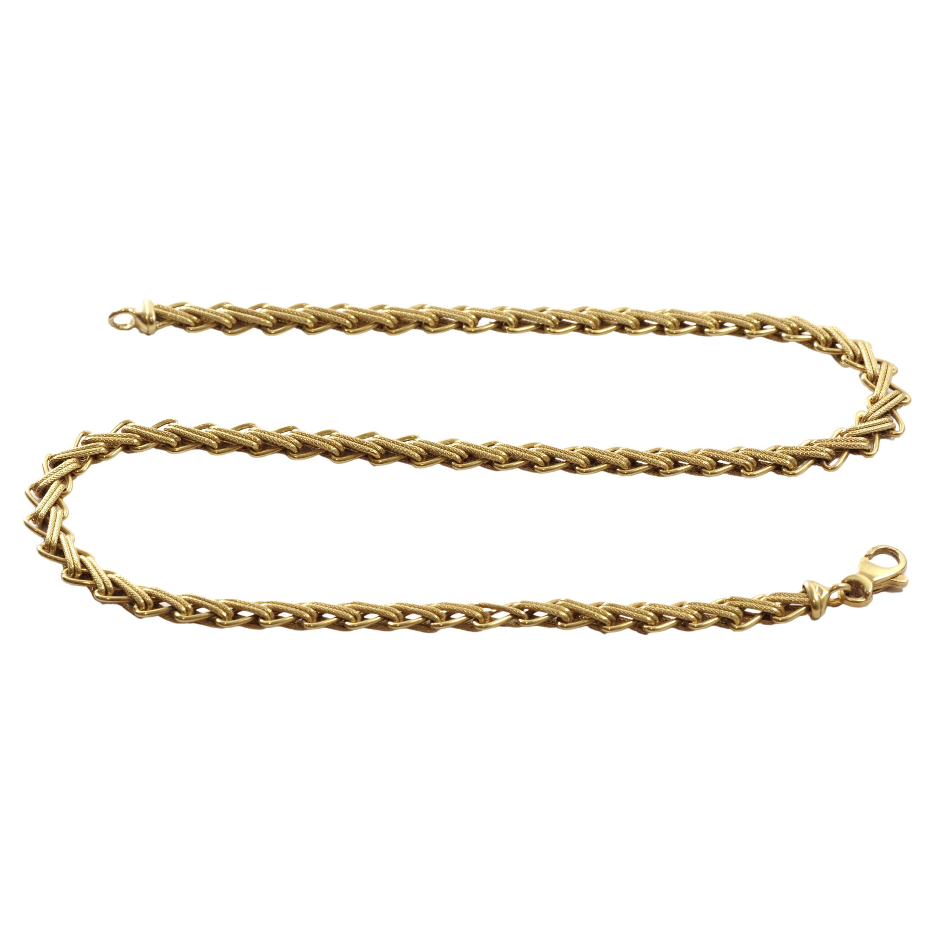 Vintage necklace in 18 karats gold For Sale