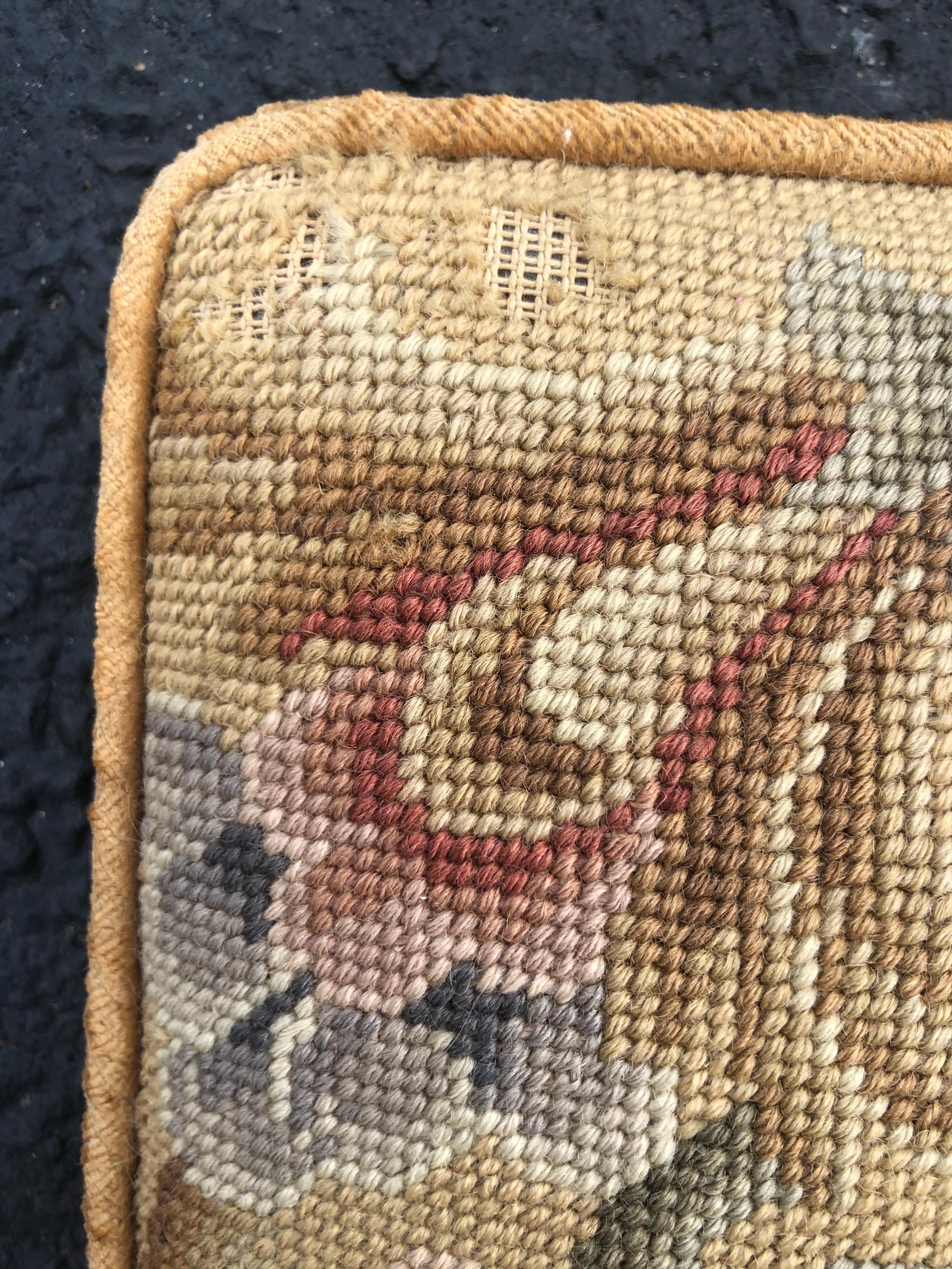 Vintage Needlepoint Upholstery Wall Hanging 2