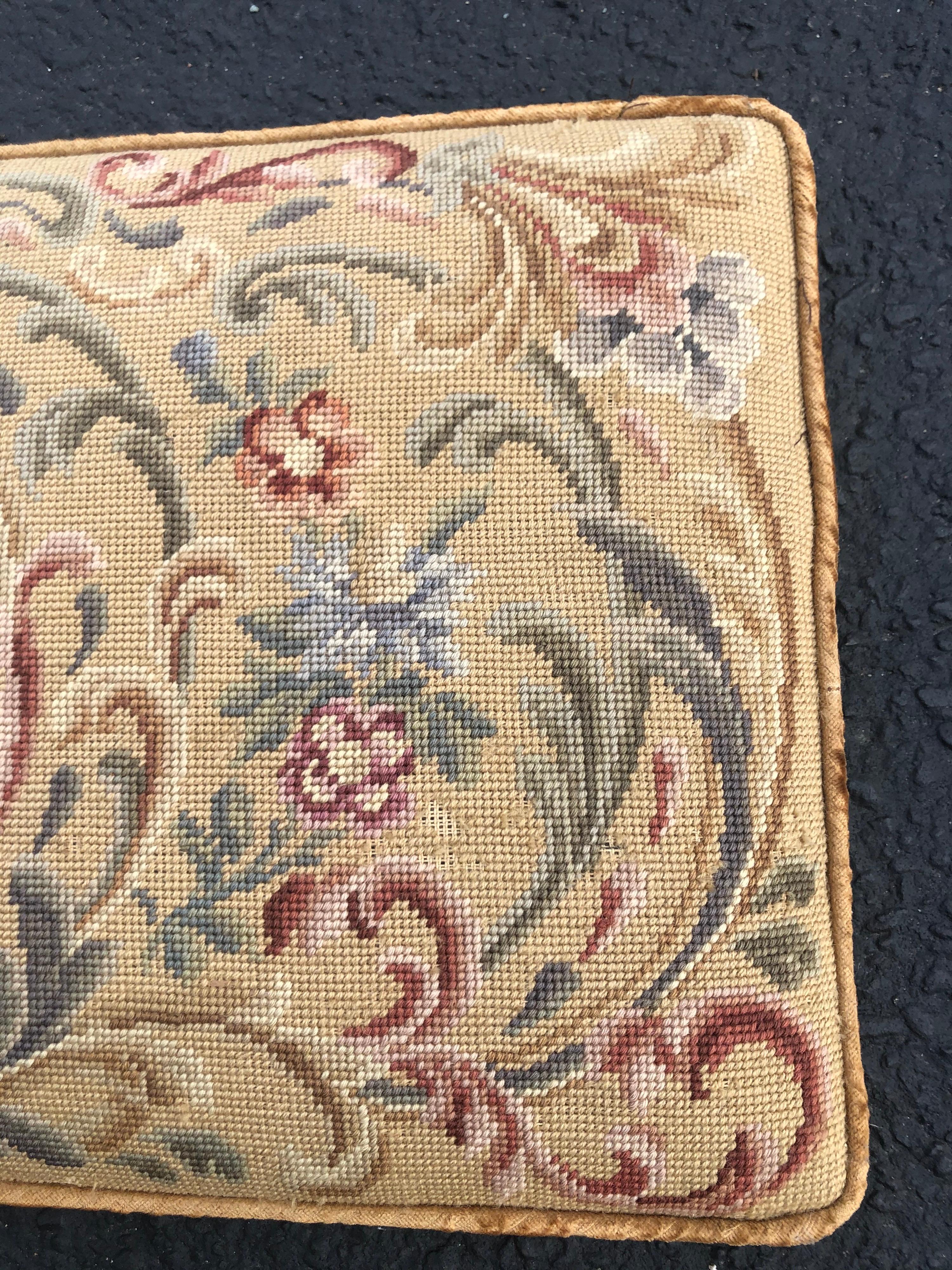 Vintage Needlepoint Upholstery Wall Hanging  3