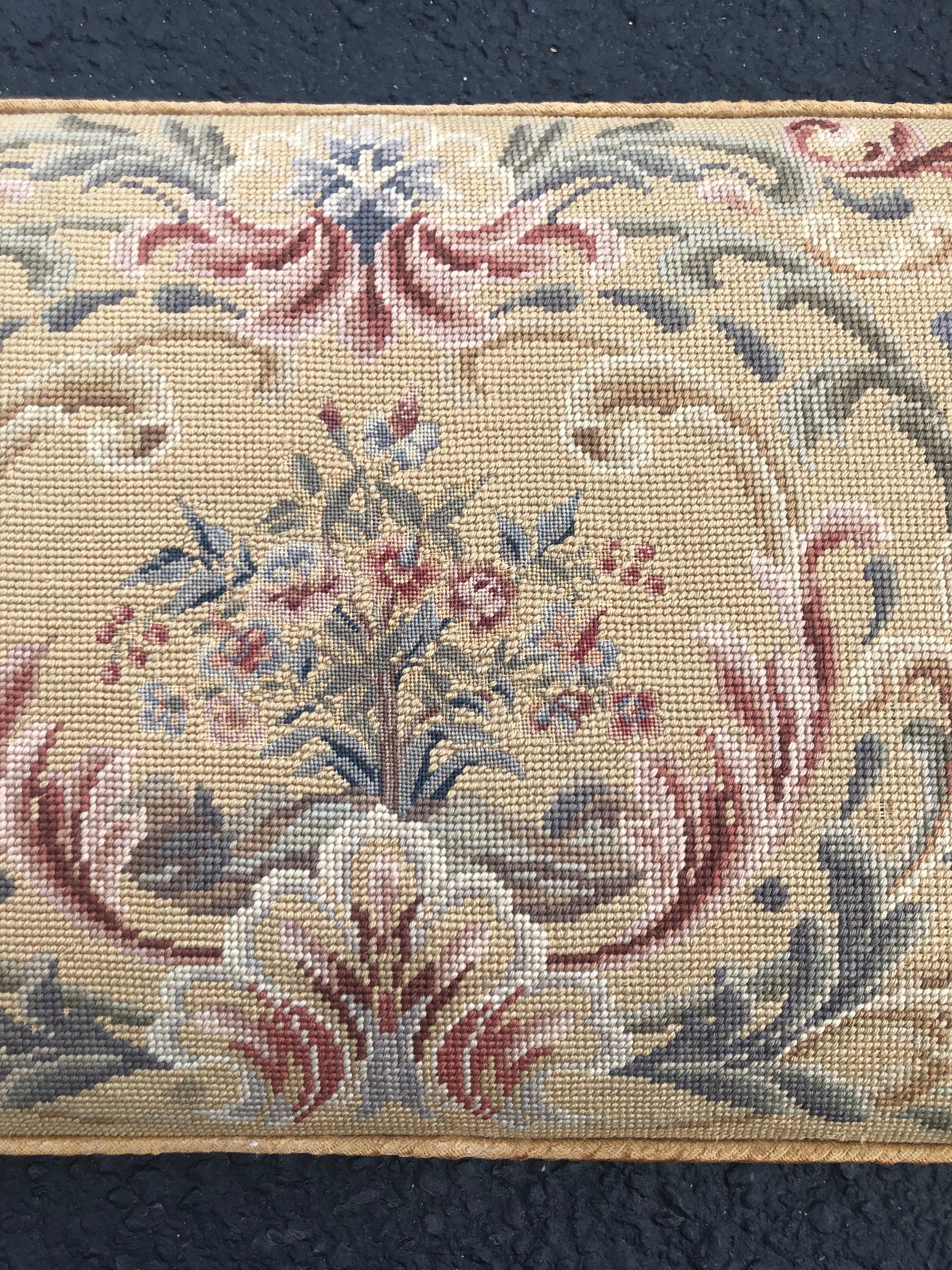 Vintage Needlepoint Upholstery Wall Hanging  4