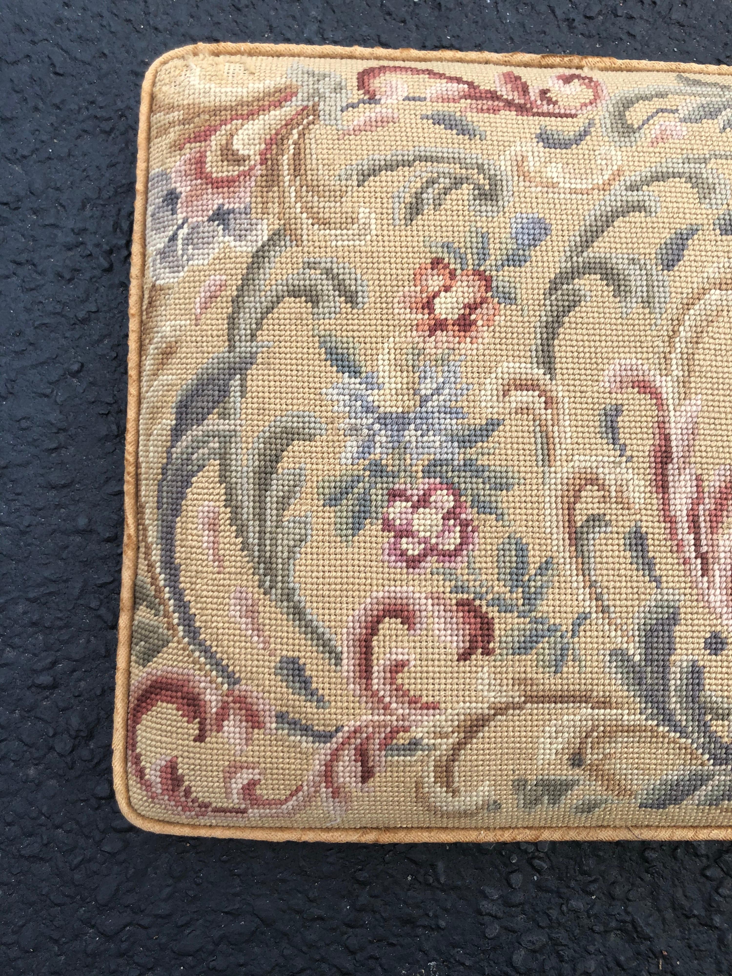 Vintage Needlepoint Upholstery Wall Hanging  5