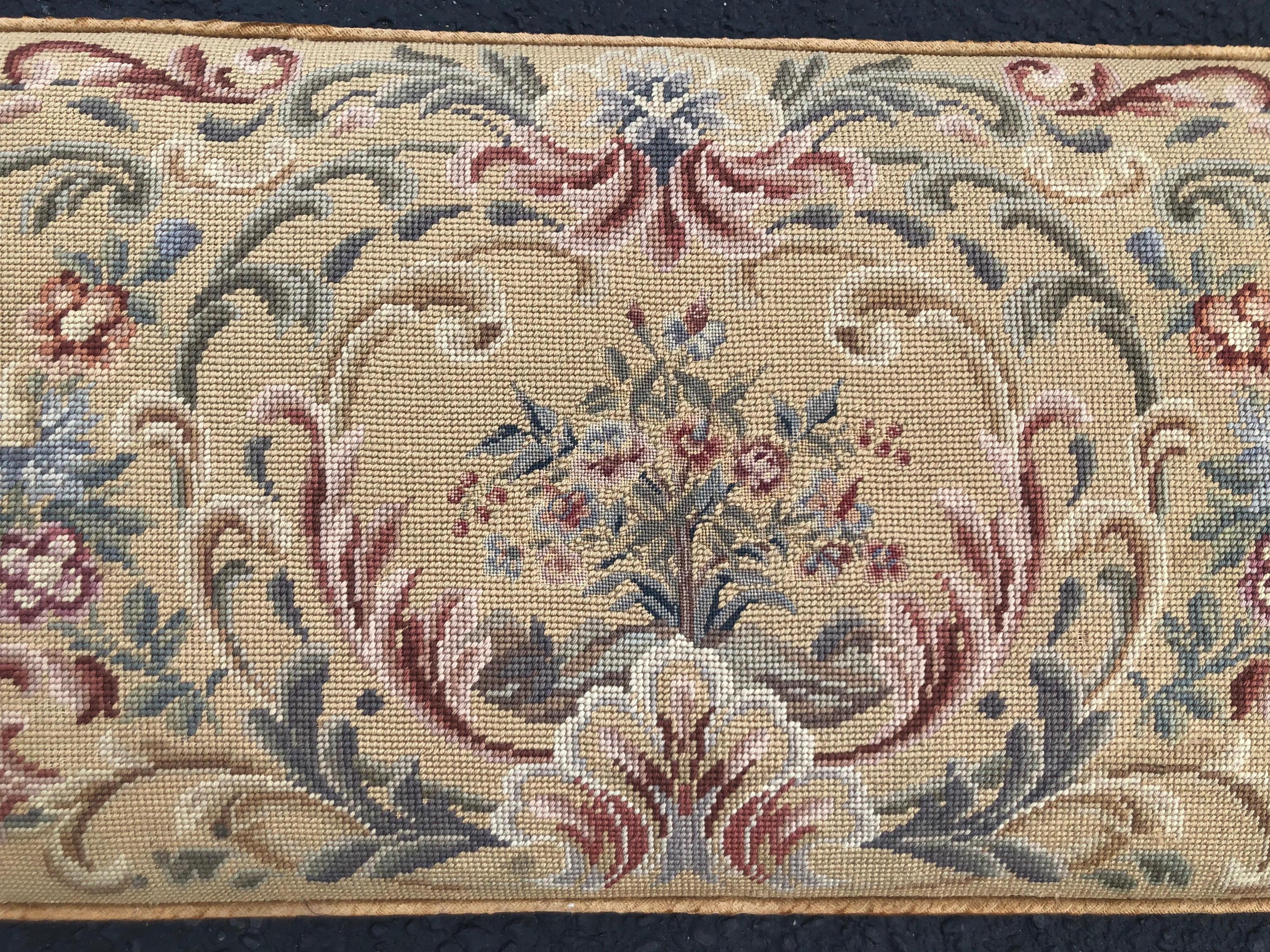 Vintage Needlepoint Upholstery Wall Hanging  In Good Condition In Redding, CT