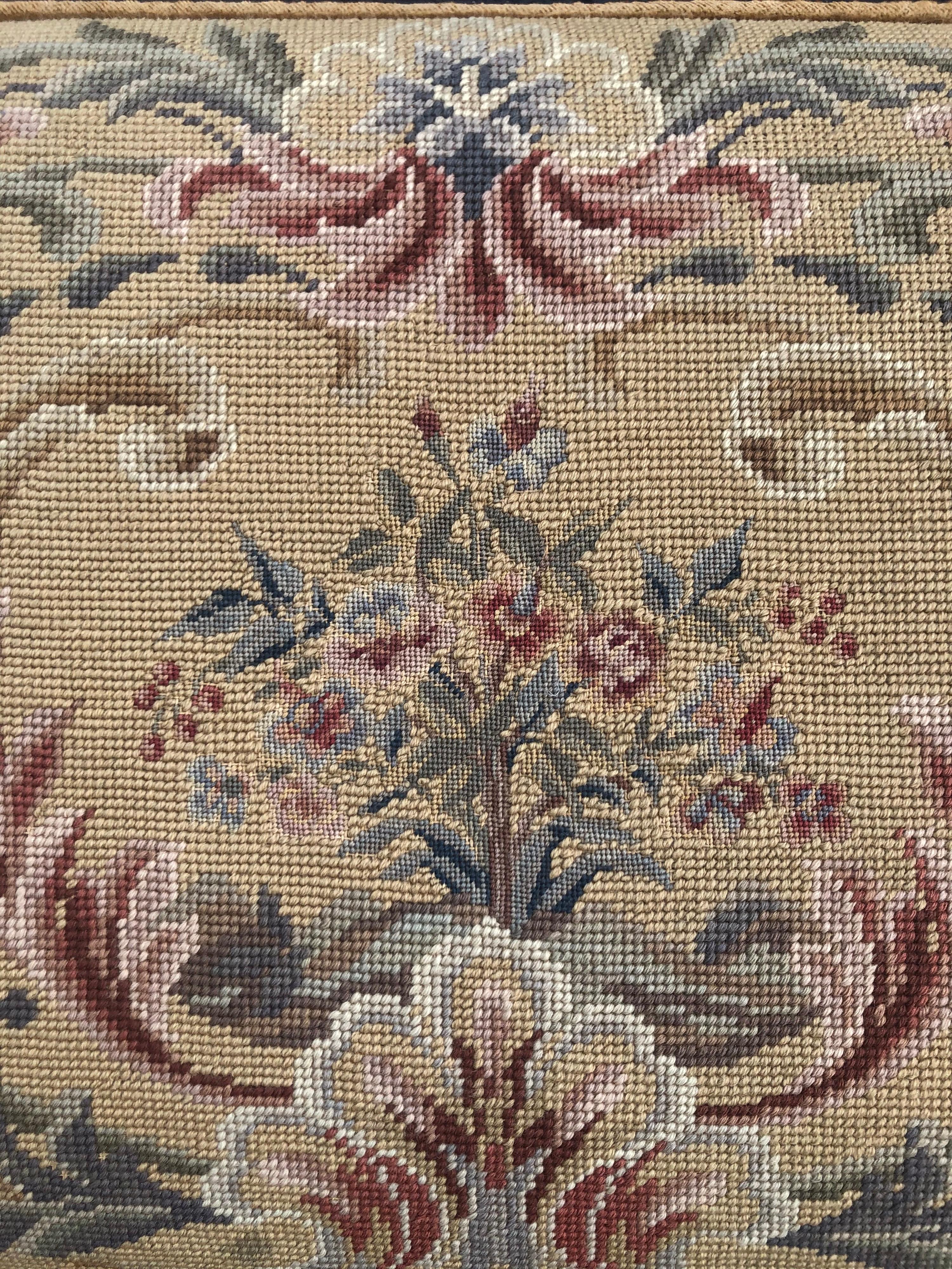 Mid-20th Century Vintage Needlepoint Upholstery Wall Hanging 