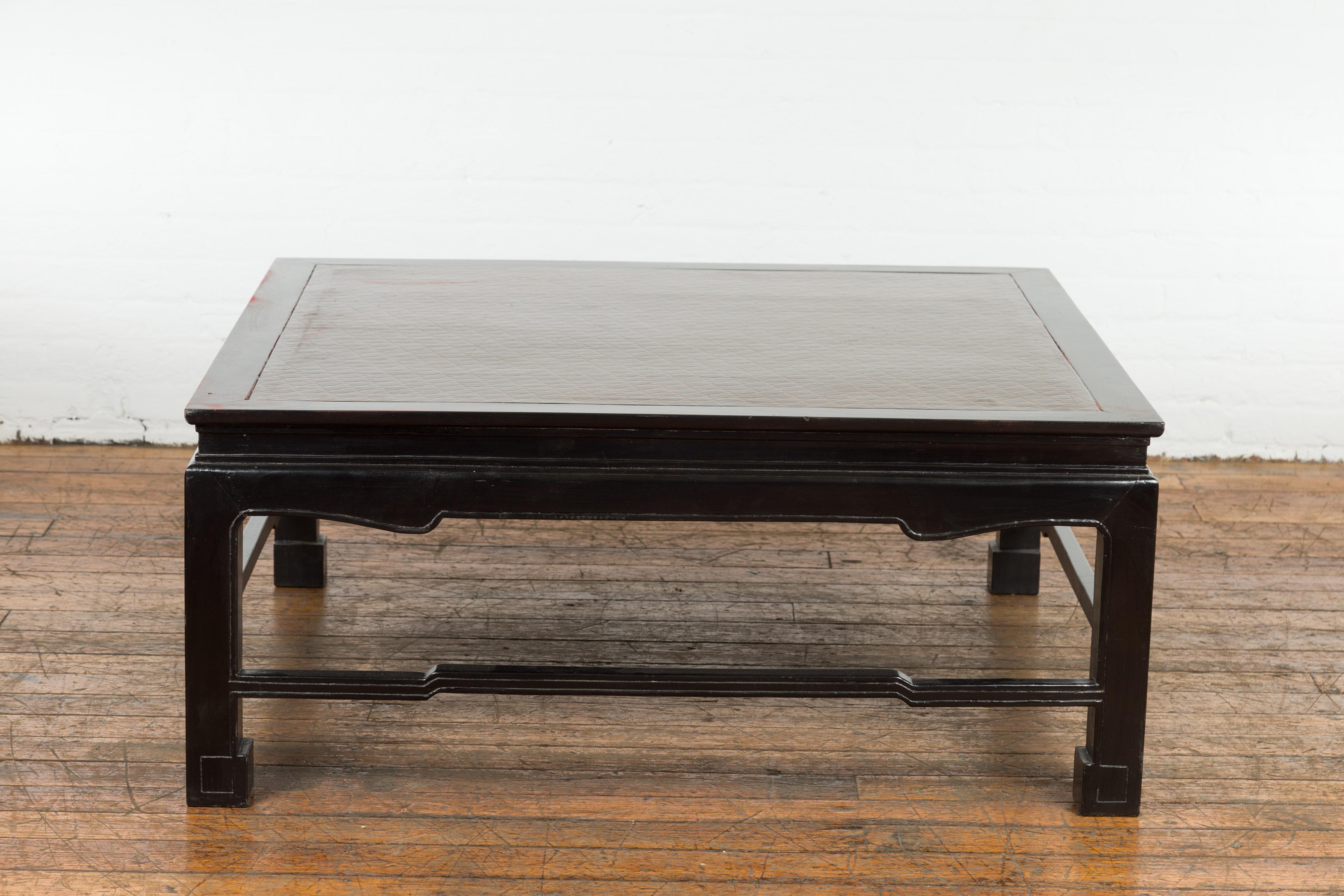 Negora Lacquered Square Vintage Coffee Table For Sale 5