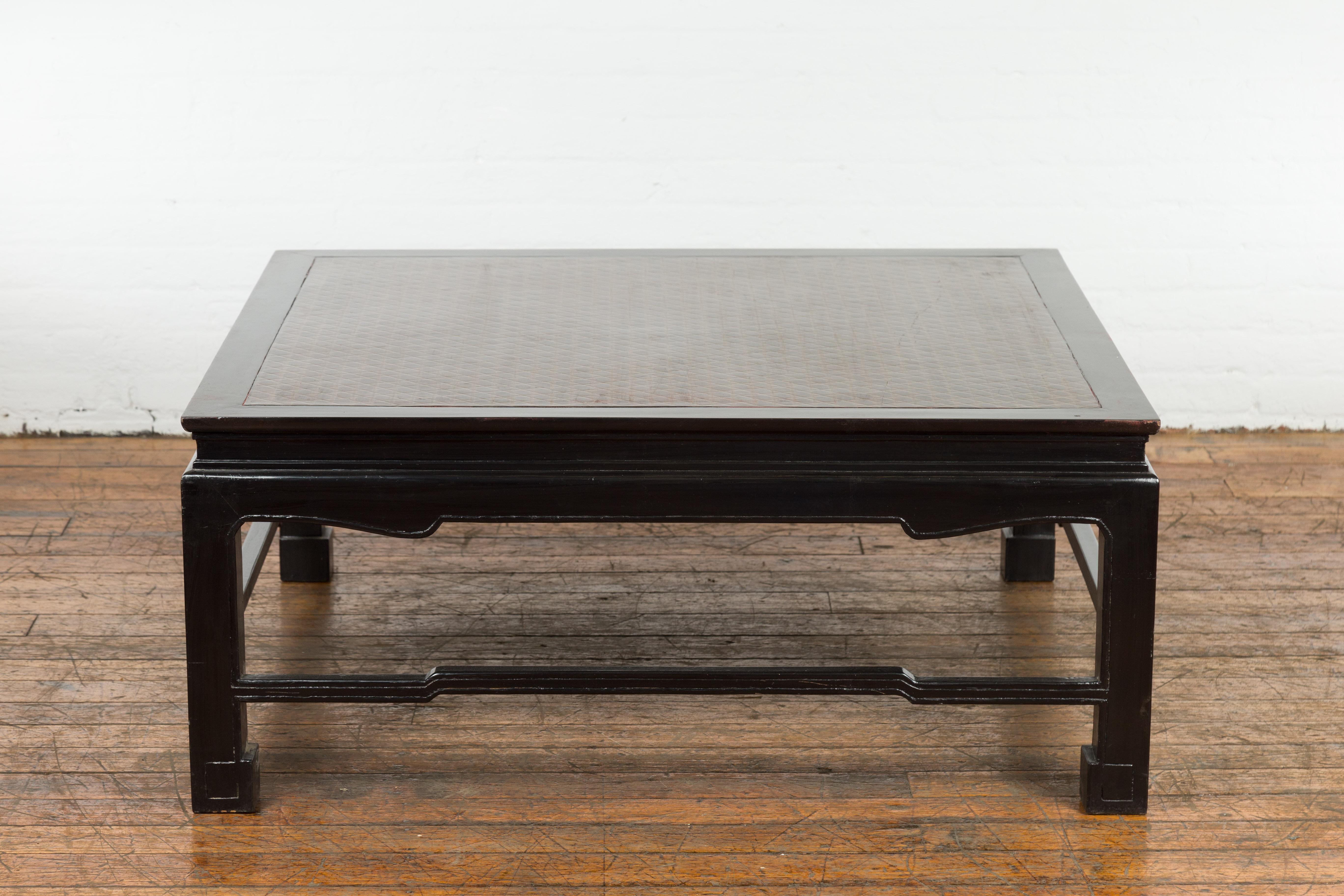 Negora Lacquered Square Vintage Coffee Table For Sale 6