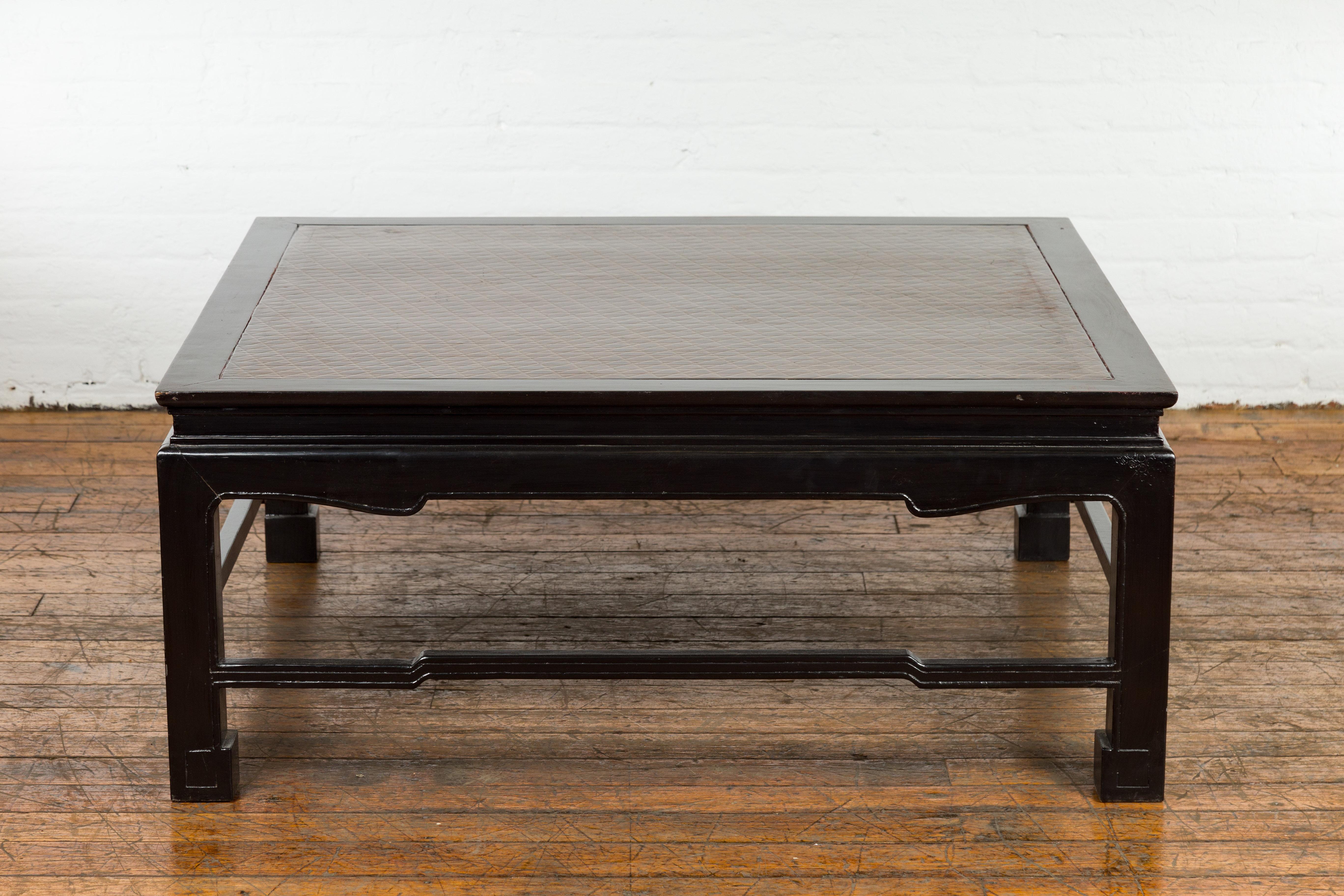 Negora Lacquered Square Vintage Coffee Table For Sale 7