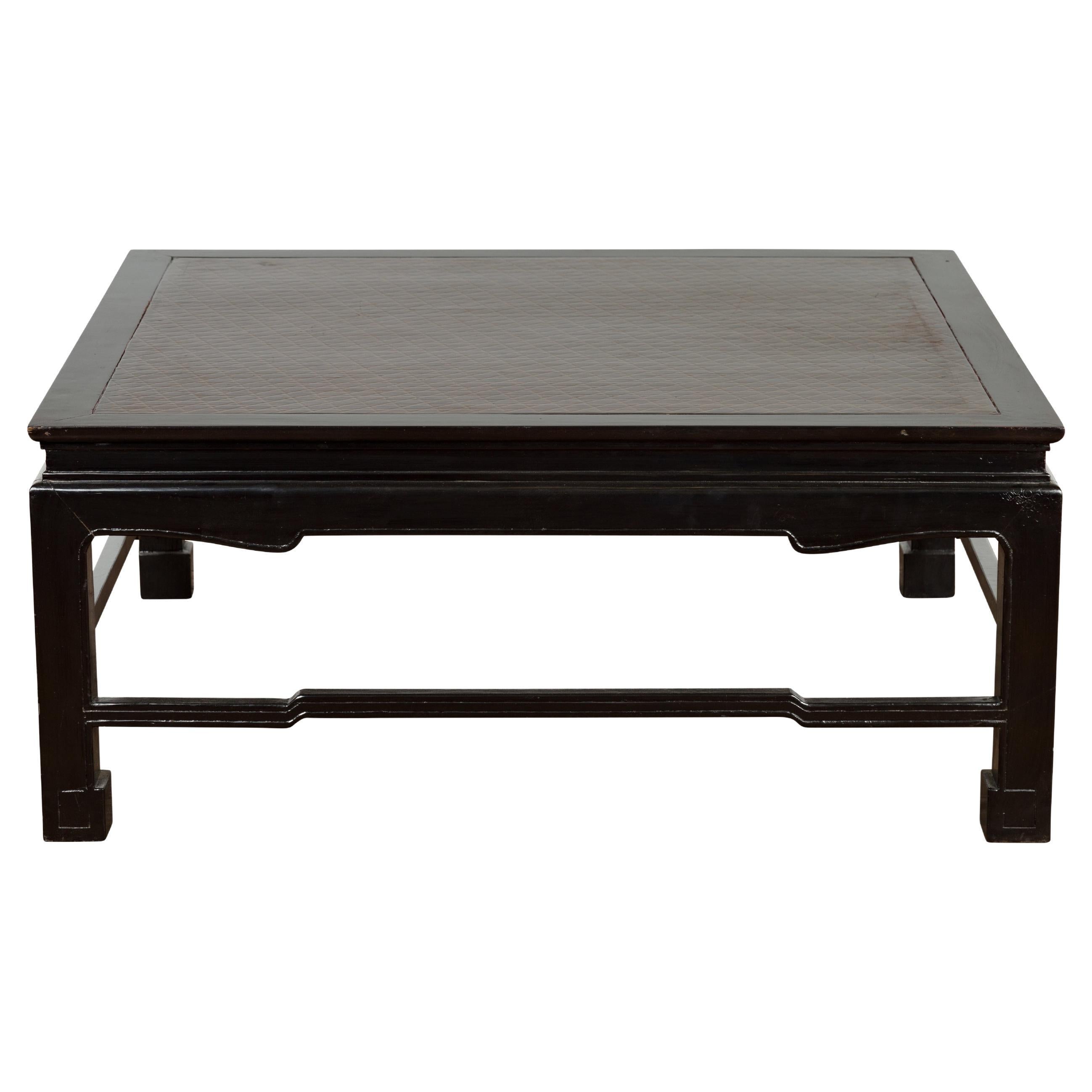 Negora Lacquered Square Vintage Coffee Table For Sale