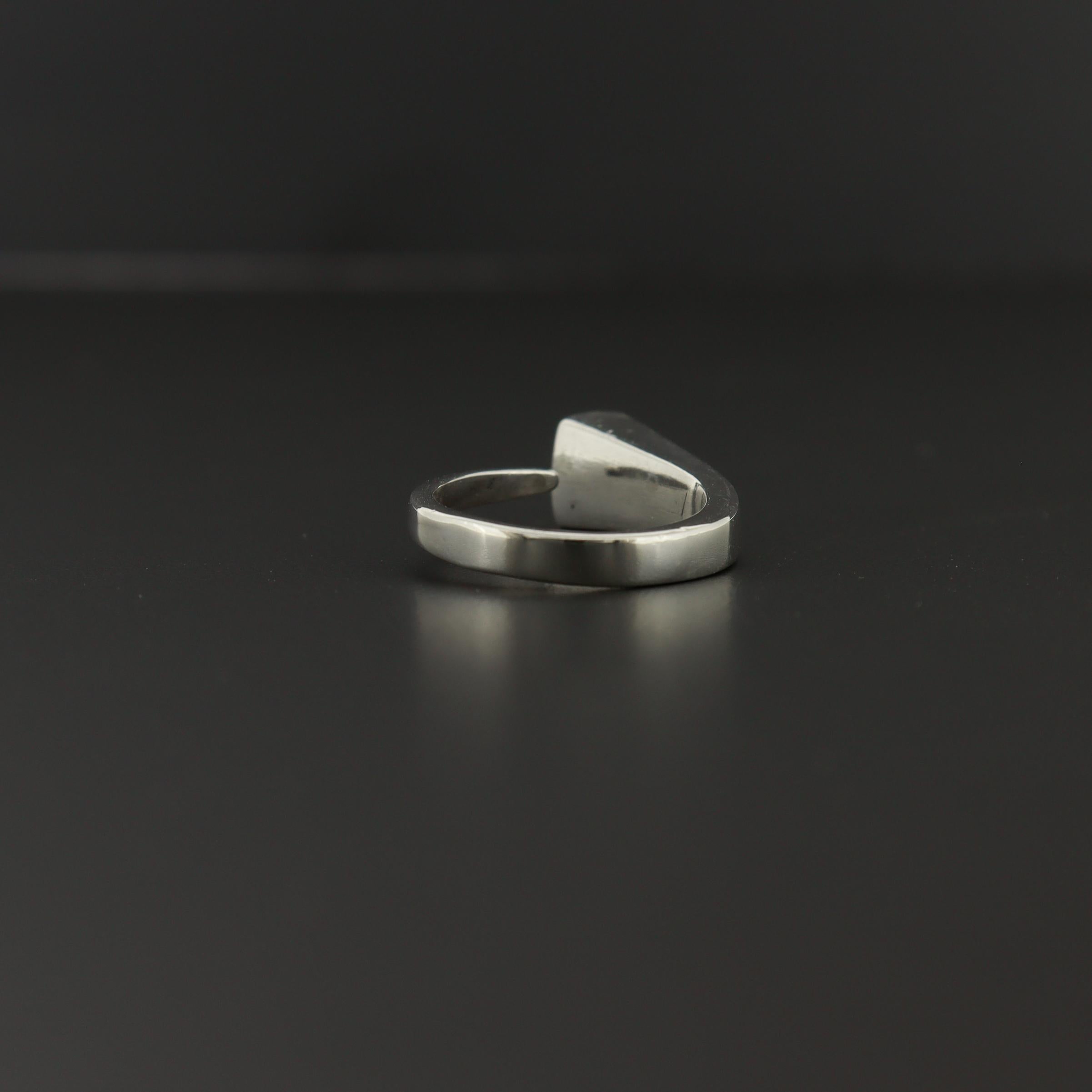 Anello d'epoca in argento Sterling Neils Erik From Modernist 'Square Cut Nail' (chiodo a taglio quadrato) in vendita 5